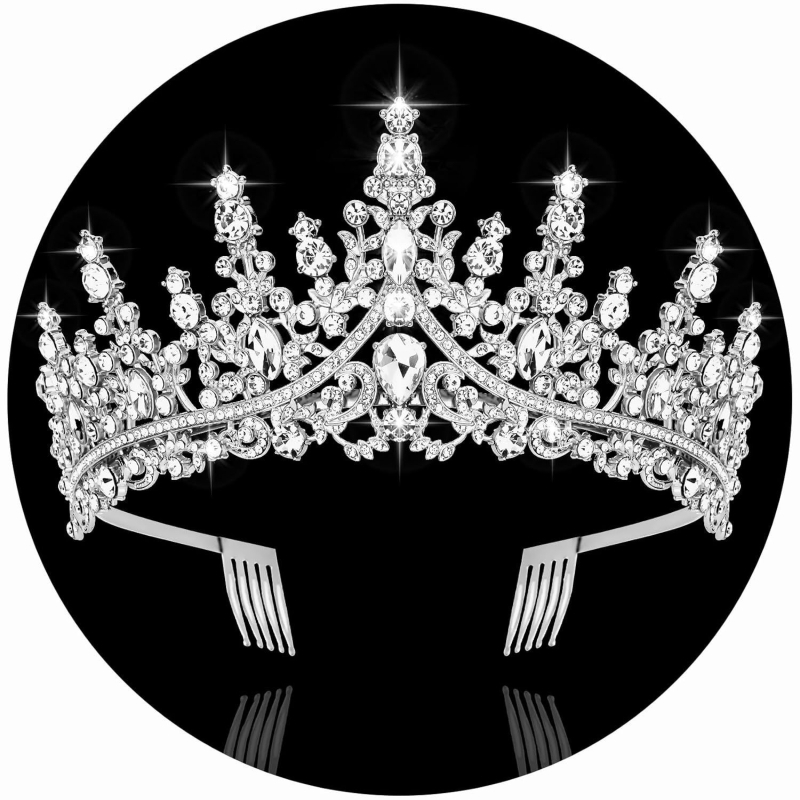 Luksuzna vjenčana kruna za kosu s dijamantima, elegantan kristalni dodatak za kosu