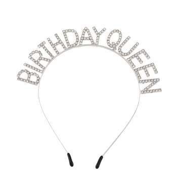 Birthday Queen traka za kosu s kristalima – modni dodatak za zabave