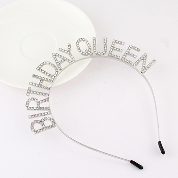 Birthday Queen traka za kosu s kristalima – modni dodatak za zabave