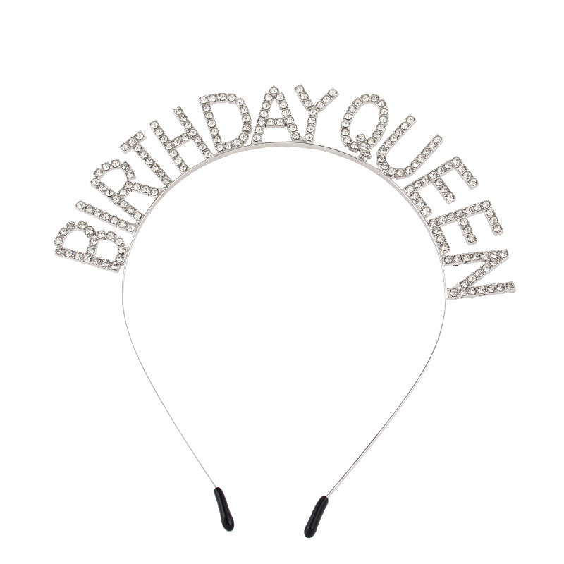 Birthday Queen traka za kosu s kristalima – modni dodatak za zabave