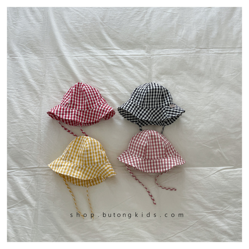 Dječja vedro kapa s kariranim uzorkom, lagana za proljeće i ljeto, korejskog stila, za dječake i djevojčice, zaštita od sunca za šetnje