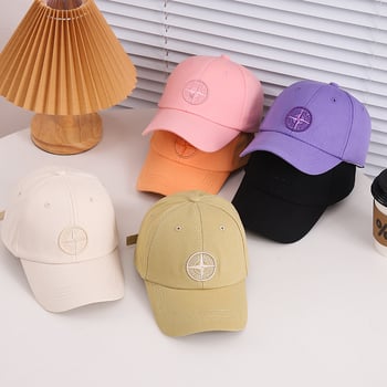 Dječja baseball kapa u korejskom stilu, unisex, pamuk, zakrivljeni obod, streetwear inspirirana