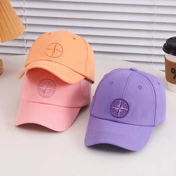 Dječja baseball kapa u korejskom stilu, unisex, pamuk, zakrivljeni obod, streetwear inspirirana
