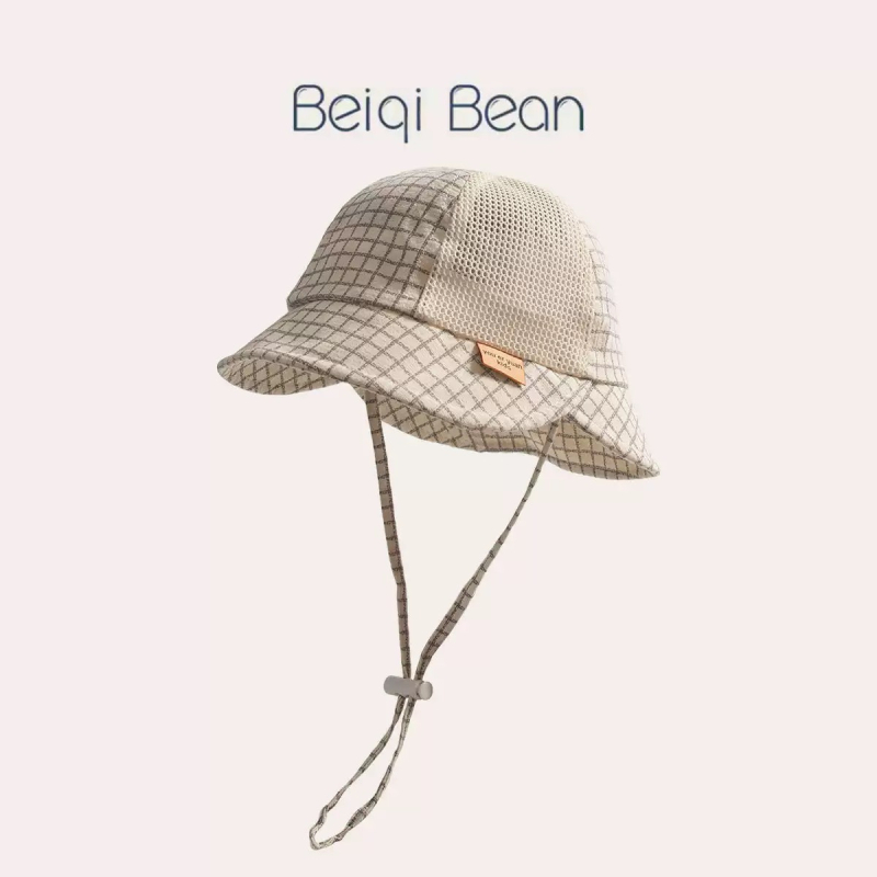 Dječja bucket kapa s prugama i širokim obodom, unisex, za bebe i djecu uzrast 6-24 mjeseci, zaštita od sunca, prozračna.