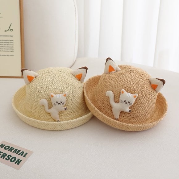 Dječja bucket kapa za ljeto, s kratkim obodom, prozračna tankom tkaninom, zaštita od sunca
