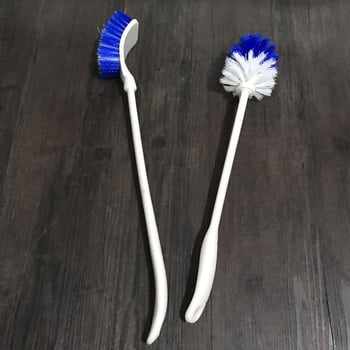 Četka za WC s dugim držalom, velikom glavom, plastična, tvrda vlakna