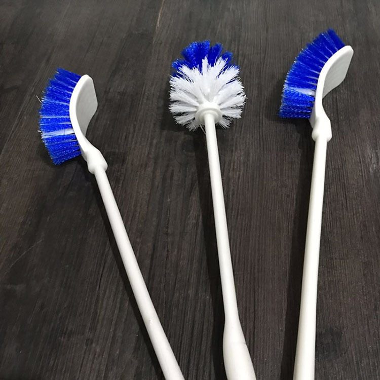 Četka za WC s dugim držalom, velikom glavom, plastična, tvrda vlakna