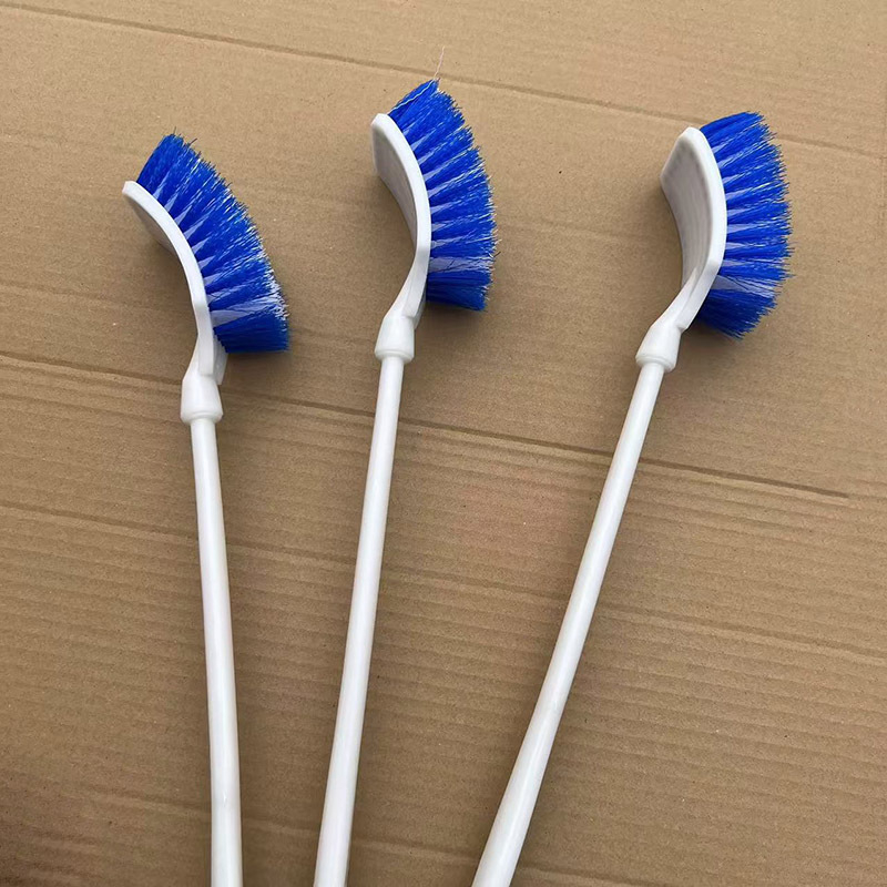 Četka za WC s dugim držalom, velikom glavom, plastična, tvrda vlakna