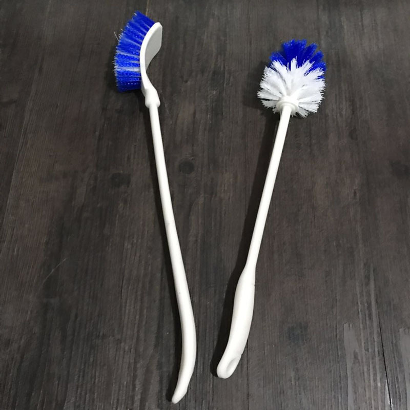 Četka za WC s dugim držalom, velikom glavom, plastična, tvrda vlakna