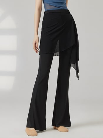 Pantalone za ples s blagim izbočenjem, hlače-suknja za moderne i klasične plesne vježbe, odjeća za oblikovanje tijela.