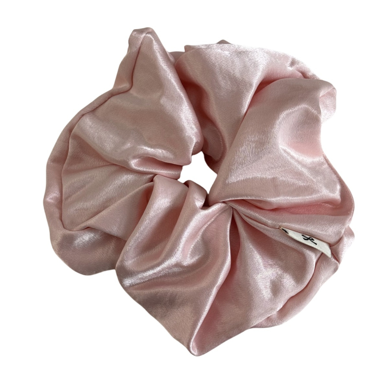 Gumica za kosu krem boje, veliki satenski scrunchie za žene, visoke kvalitete, elegantan jednobojni dodatak za kosu