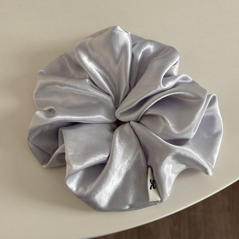 Gumica za kosu krem boje, veliki satenski scrunchie za žene, visoke kvalitete, elegantan jednobojni dodatak za kosu