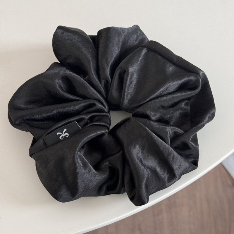 Gumica za kosu krem boje, veliki satenski scrunchie za žene, visoke kvalitete, elegantan jednobojni dodatak za kosu