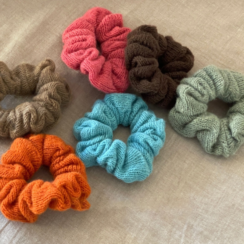 Korejskog stila šarene pletene vunene gumice za kosu, univerzalni scrunchies i trake za kosu za jesen i zimu