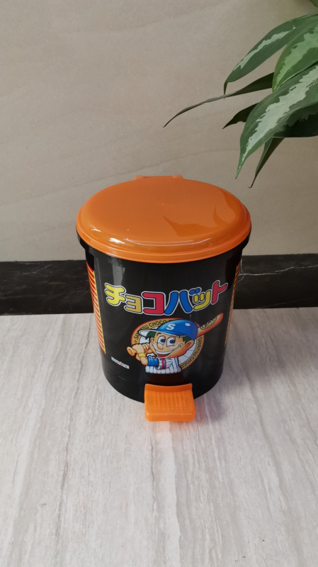 Koš za smeće s pedalom i poklopcem, plastični, za kućnu upotrebu – dnevni boravak, kuhinja, kupaonica, cilindričnog oblika