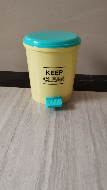 Koš za smeće s pedalom i poklopcem, plastični, za kućnu upotrebu – dnevni boravak, kuhinja, kupaonica, cilindričnog oblika