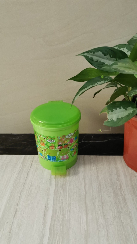 Koš za smeće s pedalom i poklopcem, plastični, za kućnu upotrebu – dnevni boravak, kuhinja, kupaonica, cilindričnog oblika