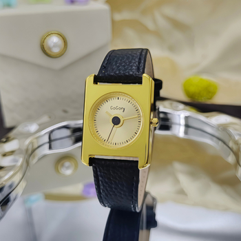Gogoey GG303 Женски часовник с PU кожен ремък, квадратен циферблат, кварцов механизъм, елегантен стил