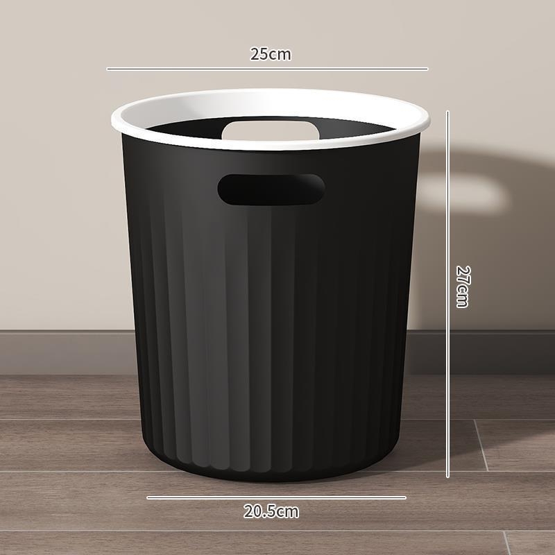 10 L cilindrični plastični kanta za smeće, bez poklopca, za dom, dnevni boravak, kupaonicu, kuhinju, ured i studentski dom