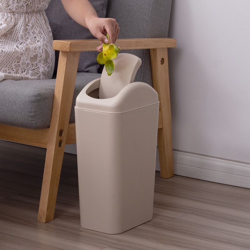 Kućni kantu za smeće s poklopcem na ljuljanje, uski cilindrični dizajn, 8 L, za kupaonicu, dnevni boravak, spavaću sobu i ured