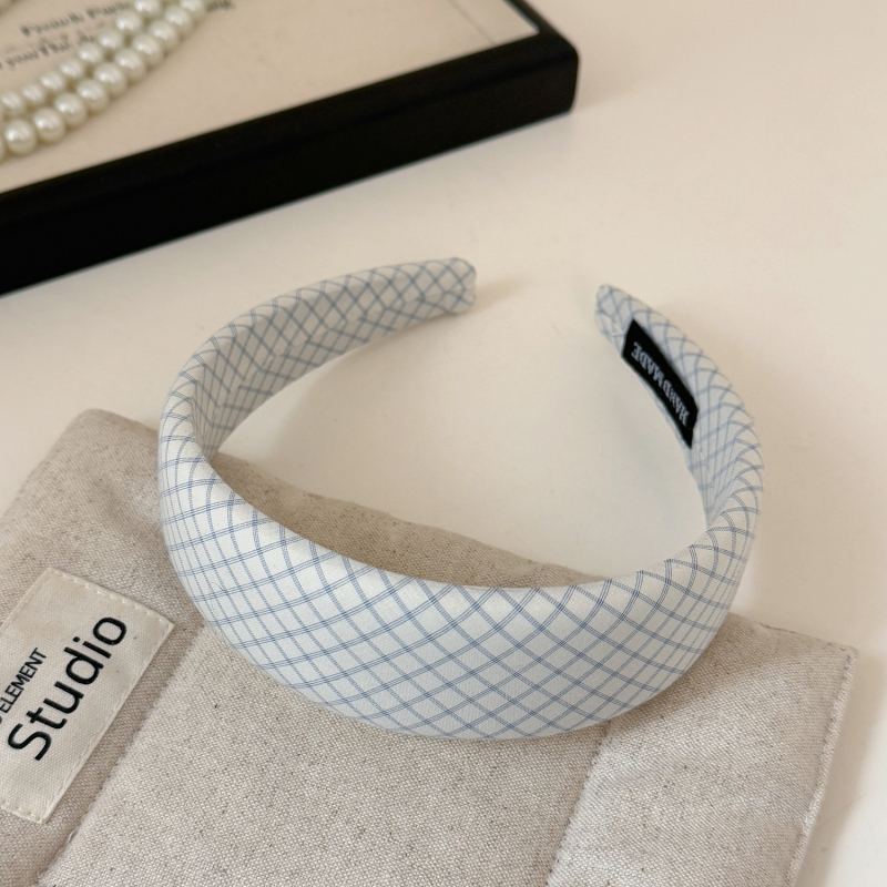 Korejski stil: svježa i elegantna karirana čelenka za kosu za dnevnu upotrebu, ženska visoka čelenka