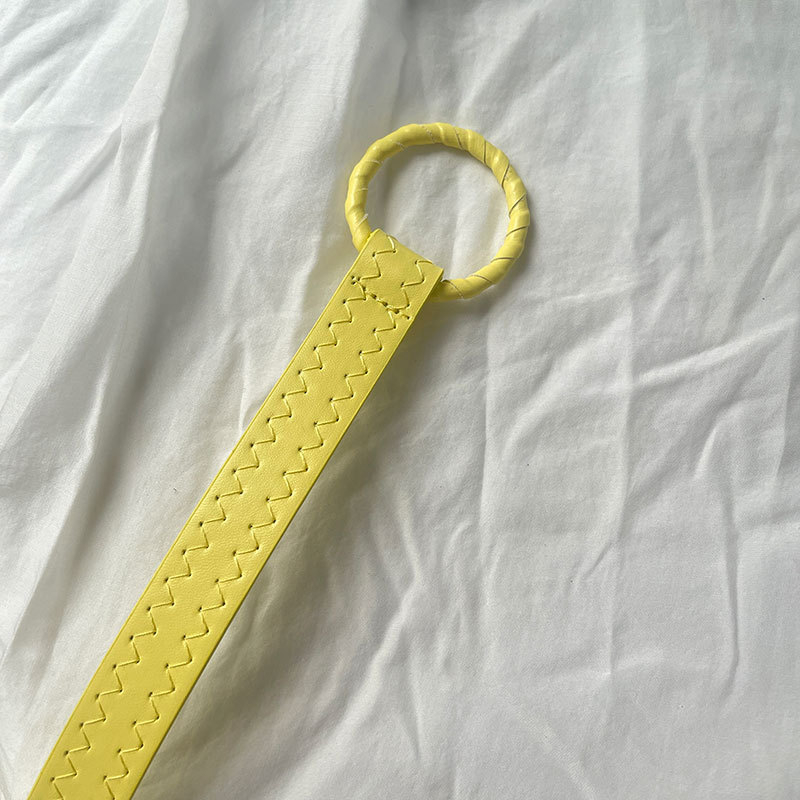 Ženski dekorativni pojas s čvorom, korejskog stila, PU koža, uska traka, za haljine, retro stil, šav riblja kost