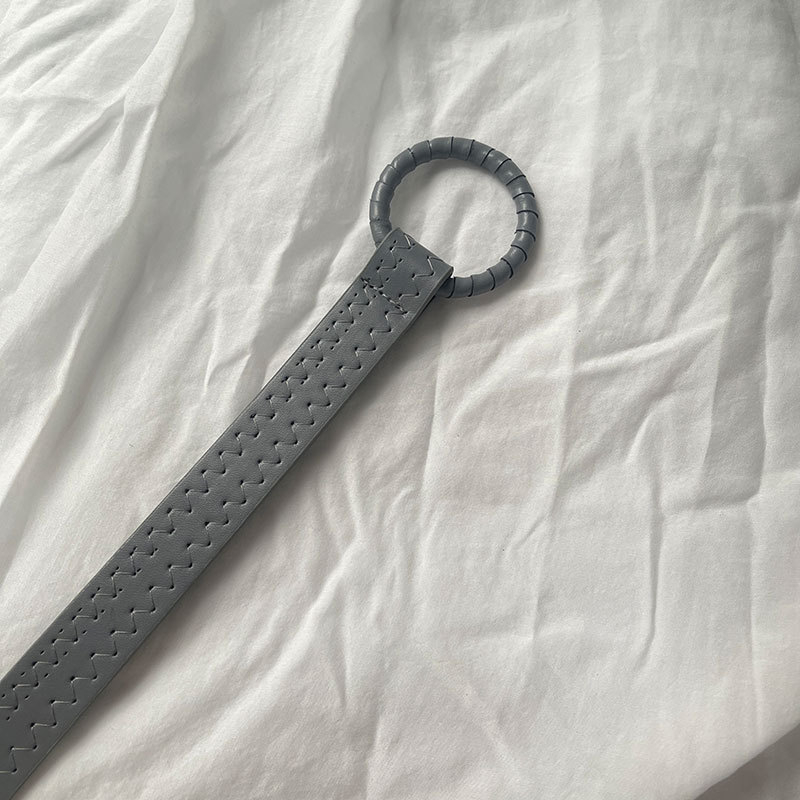 Ženski dekorativni pojas s čvorom, korejskog stila, PU koža, uska traka, za haljine, retro stil, šav riblja kost