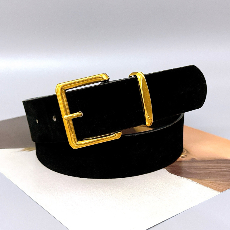 Női öv leopárdmintás velúr textúrával, tűcsattal, sokoldalú kiegészítő szoknyákhoz és farmerhoz, retro minimalist stílus, 3,5 cm széles, 102 cm hosszú