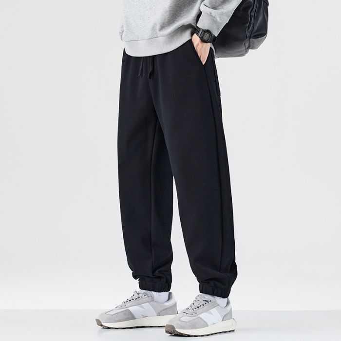 Mingge muške pletene jogger hlače, jednobojne, japanskog stila, labav kroj, jesen 2025