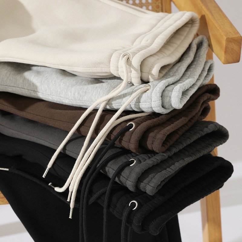 Muške jogger hlače s flis podstavom, 85% pamuka, japanski stil, jednobojne boje, opušten kroj, debele i udobne za sport i svakodnevno nošenje