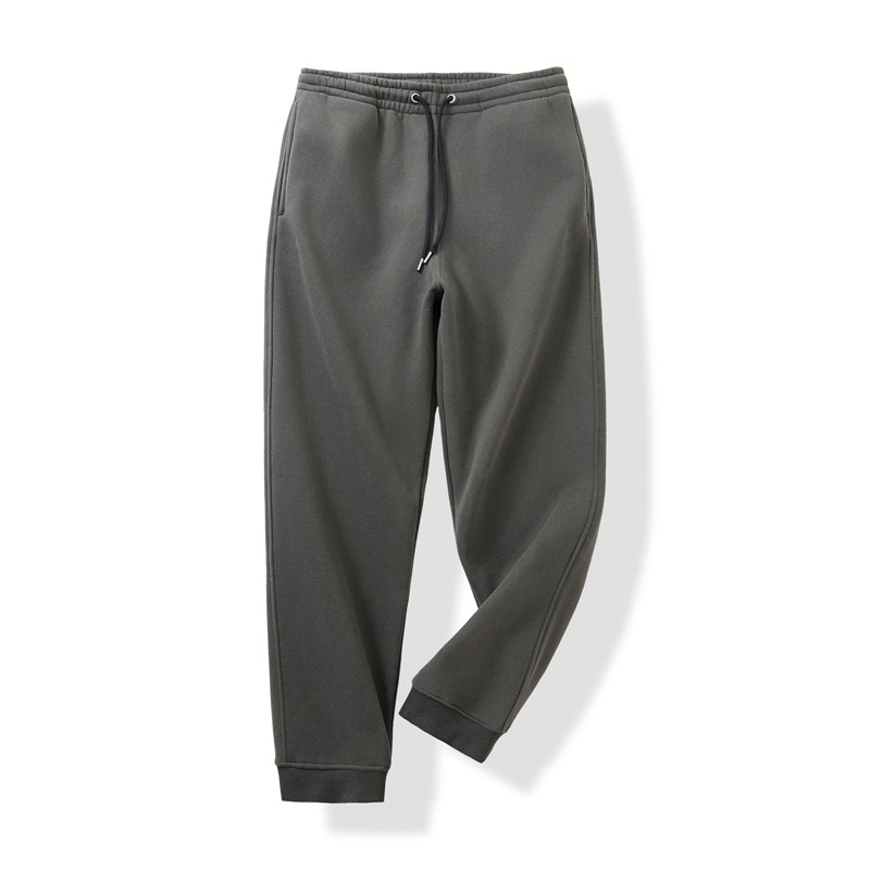 Muške jogger hlače s flis podstavom, 85% pamuka, japanski stil, jednobojne boje, opušten kroj, debele i udobne za sport i svakodnevno nošenje