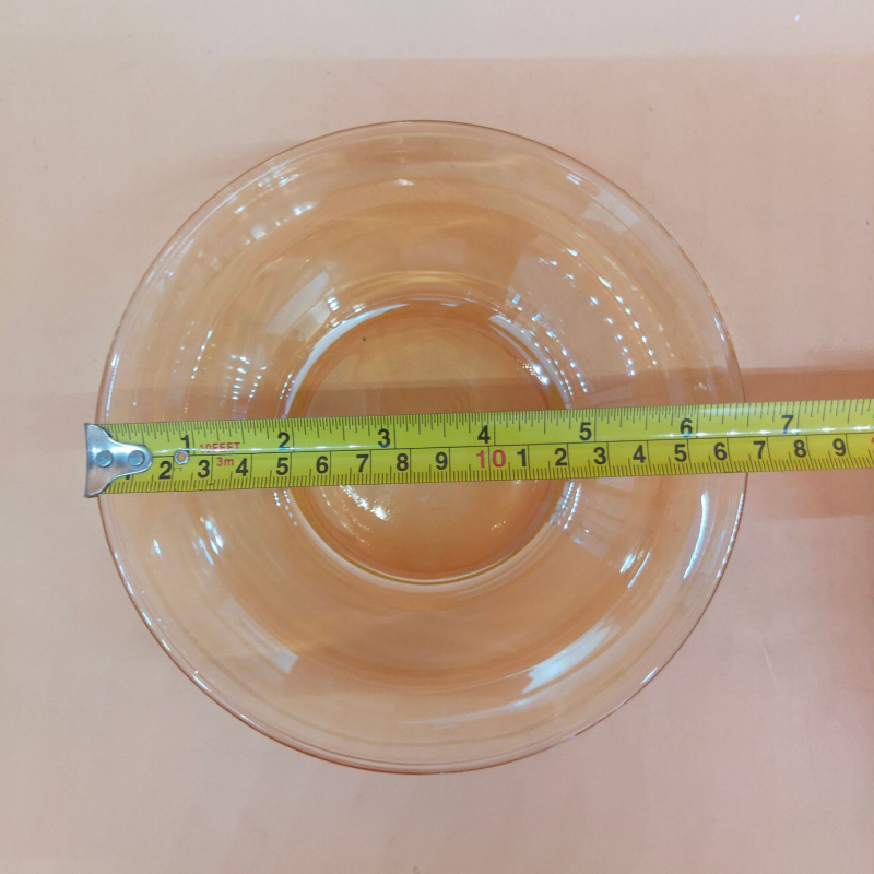 Kétfülű üvegtál, nagy méretű, hőálló és vastag, ideális leveshez vagy tésztához, tea színű boroszilikát üveg