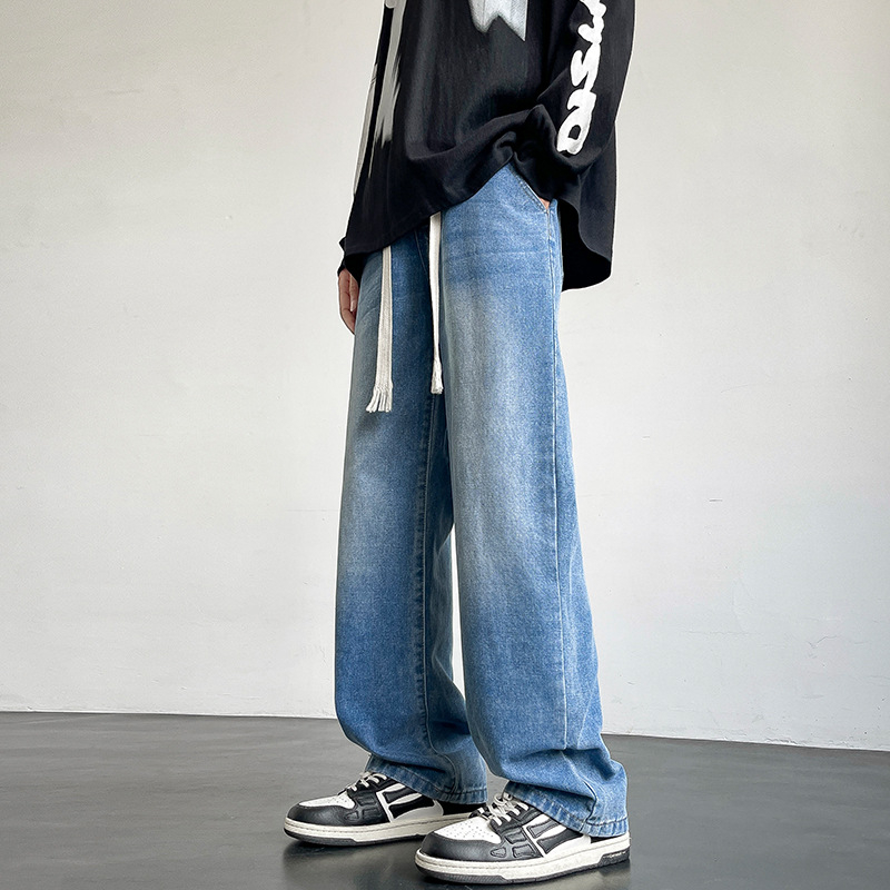 Gray Whale őszi férfi denim nadrág, laza szabás, széles szárú, egyenes fazon
