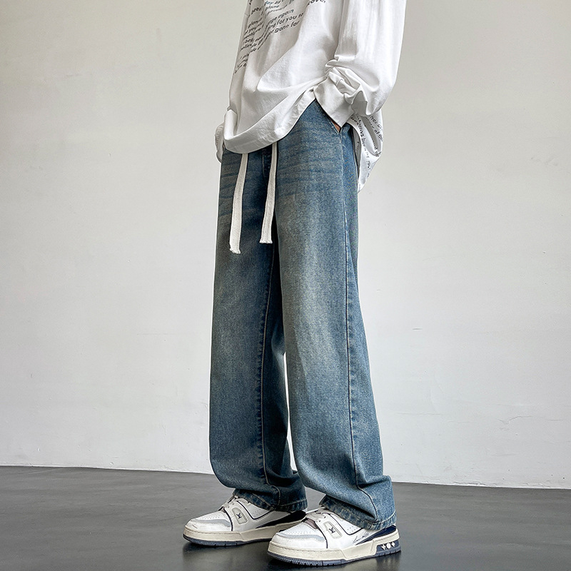 Gray Whale őszi férfi denim nadrág, laza szabás, széles szárú, egyenes fazon