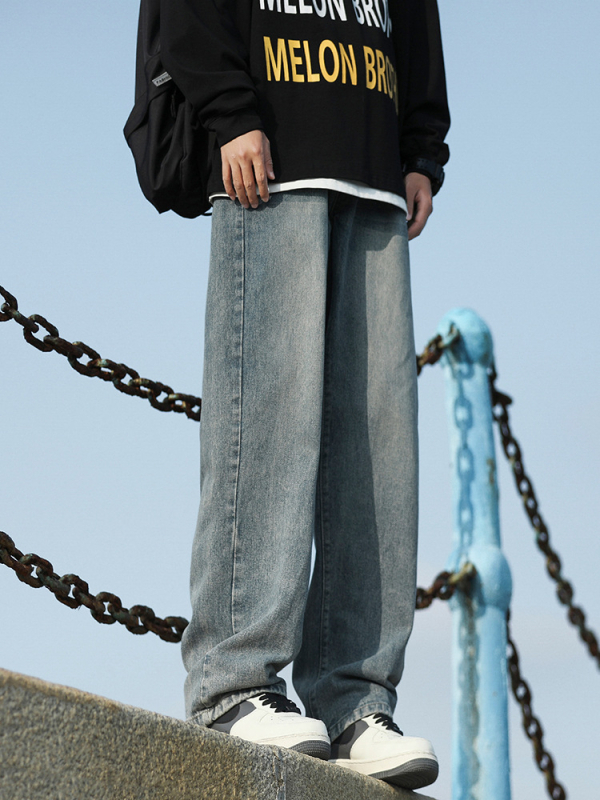 Acu férfi farmer - laza szabású egyenes szárú, széles lábvég, denim mosott felület, 2026 tavasz-nyár