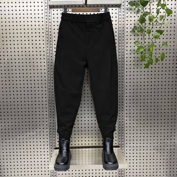 Férfi nadrág Velcro-val a bokánál, tavasz-ősz, laza szabás, slim-fit, cropped harems
