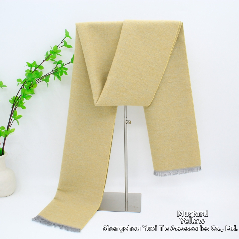 Uniszex jacquard sál gyapjúkeverékből, kétoldalas egyszínű, vastag és meleg téli viselet, méret 180×30 cm