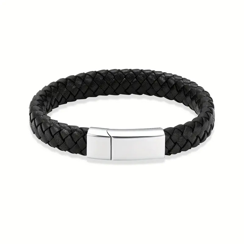 Unisex narukvica za pepeo, retro pleteni kožni užet s magnetnim zatvaračem.