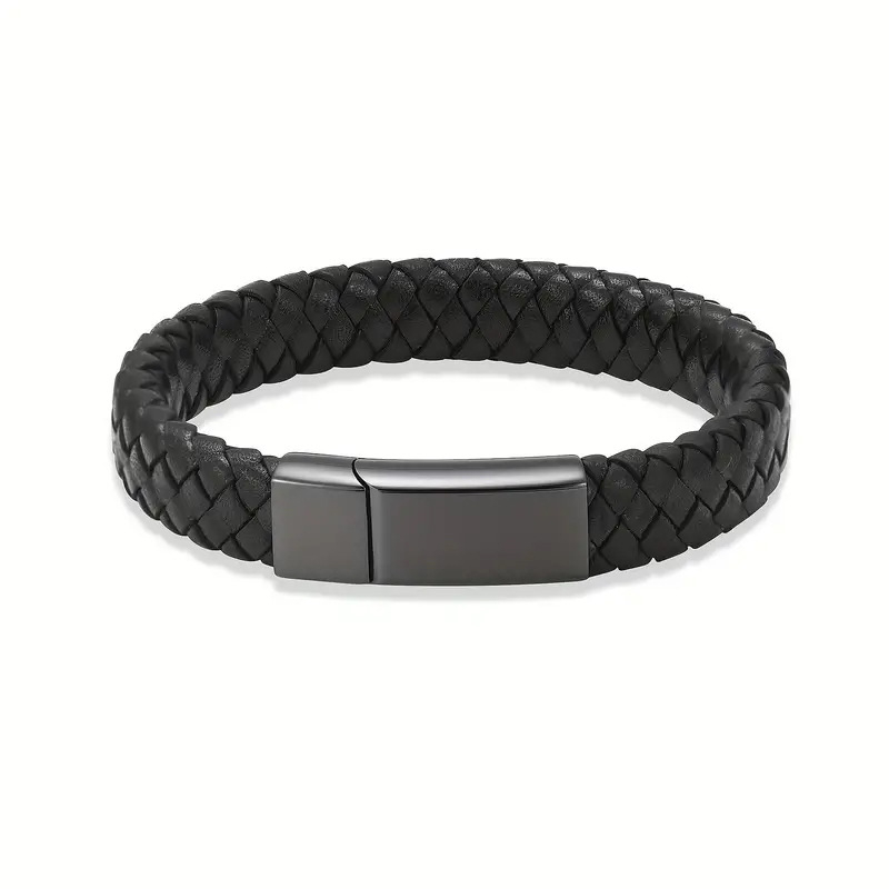 Unisex narukvica za pepeo, retro pleteni kožni užet s magnetnim zatvaračem.