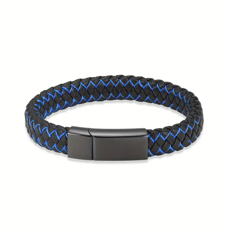 Unisex narukvica za pepeo, retro pleteni kožni užet s magnetnim zatvaračem.