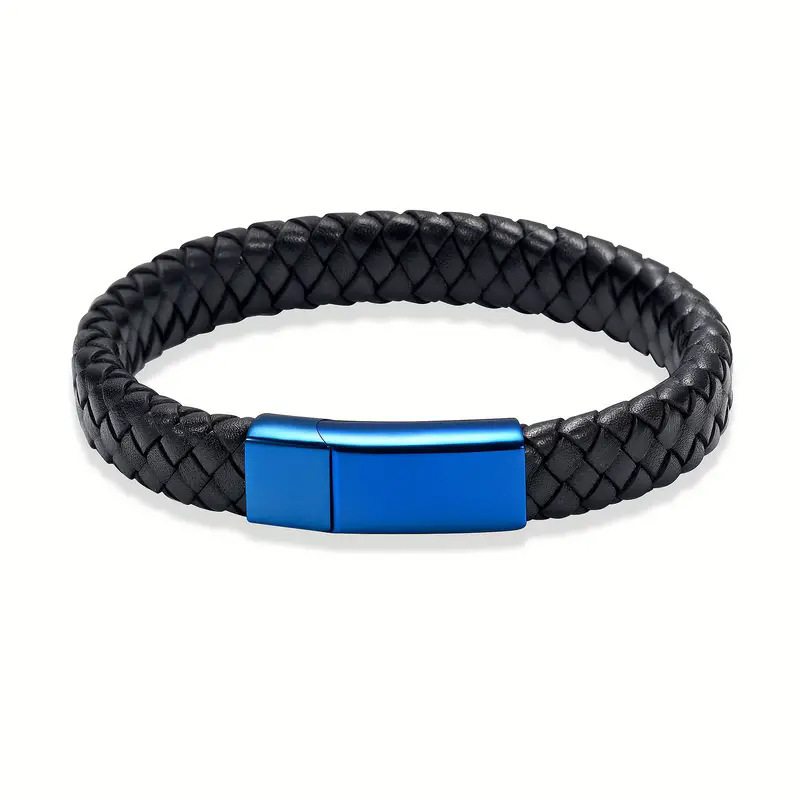 Unisex narukvica za pepeo, retro pleteni kožni užet s magnetnim zatvaračem.