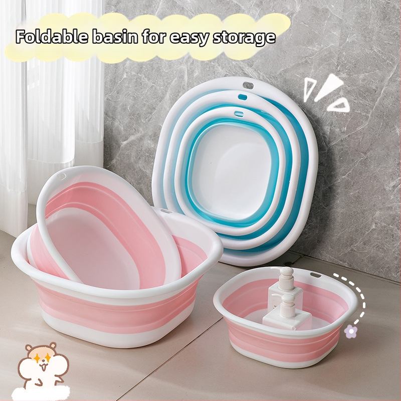 Πτυσσόμενη λεκάνη πλυσίματος για οικιακή χρήση – φορητή PP πλαστική λεκάνη κατάλληλη για μπάνιο μωρού, πλύσιμο ποδιών, πλύσιμο ρούχων και λαχανικών