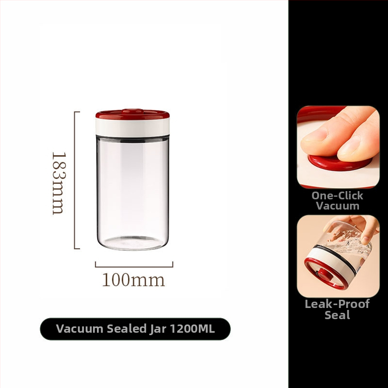 Sklenená dóza so zavakuovacím uzáverom na kávové zrná a čaj, potravinárska kvalita, 800–1000 ml
