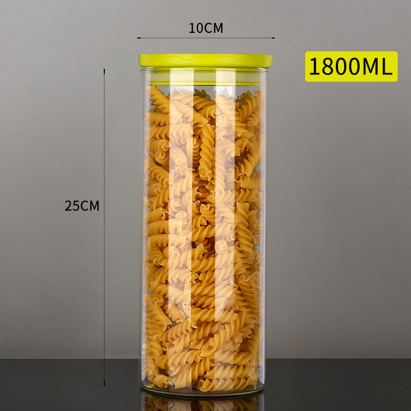 PP fedéllel ellátott boroszilikát üvegtárolók – konyhai gabonák tárolására, nedvesség- és kártevőálló, hermetikus, 800–1000 ml