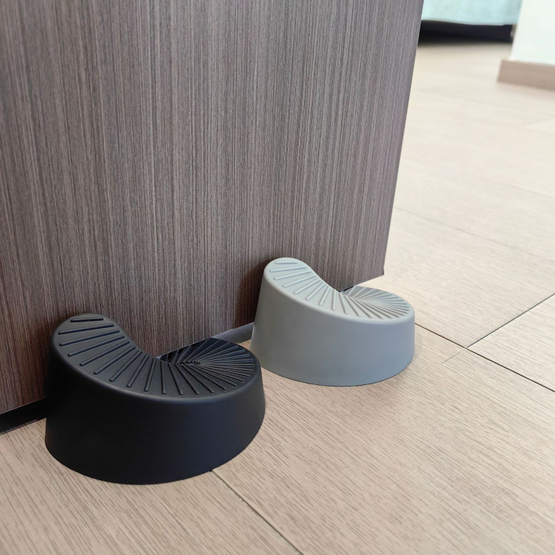 C-típusú félkör alakú ajtóstopper, több szögből használható, kreatív design, környezetbarát, csúszásmentes, padlóra szerelhető