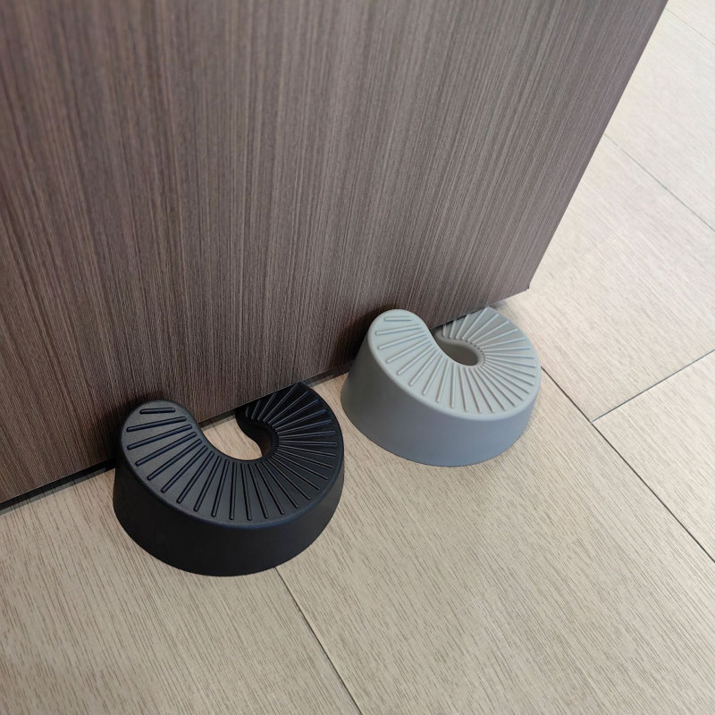 C-típusú félkör alakú ajtóstopper, több szögből használható, kreatív design, környezetbarát, csúszásmentes, padlóra szerelhető