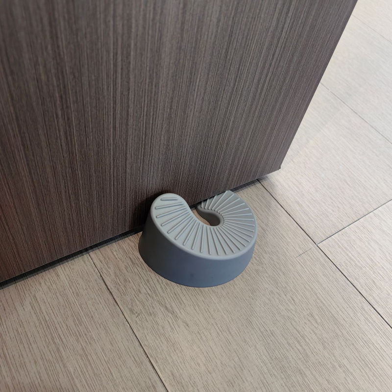 C-típusú félkör alakú ajtóstopper, több szögből használható, kreatív design, környezetbarát, csúszásmentes, padlóra szerelhető