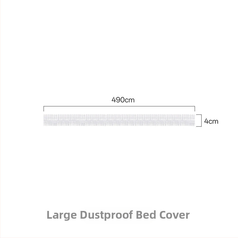 FaSoLa priesvitný ochranný kryt na posteľ s elastickým šnúrkou — priehľadná ochranná fólia pre nábytok v obývacej izbe, rozmery 470×40 cm alebo 490×40 cm