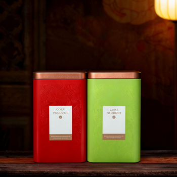 125 g négyszögletes fémdoboz teához, fekete és zöld tea, UV nyomtatás