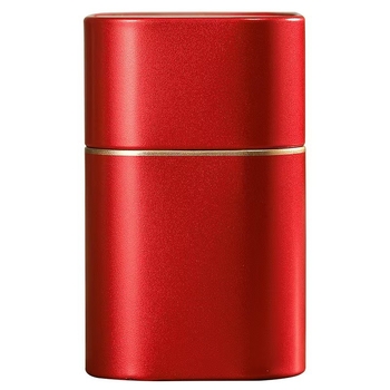 Φορητό μεταλλικό κουτί τσαγιού, 50 g Jin Junmei, σφραγισμένο τετράγωνο κουτί με ματ φινίρισμα, μονόχρωμο σχέδιο